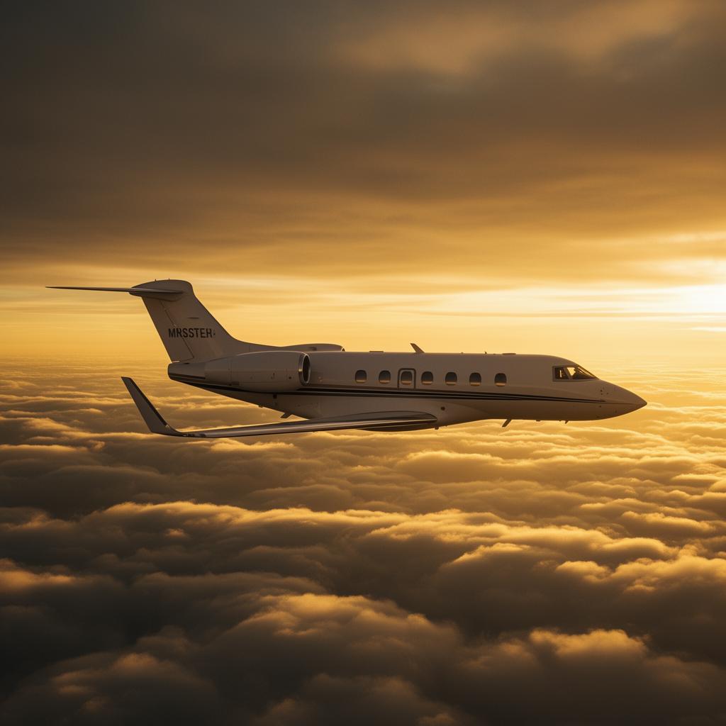 Jet above clouds